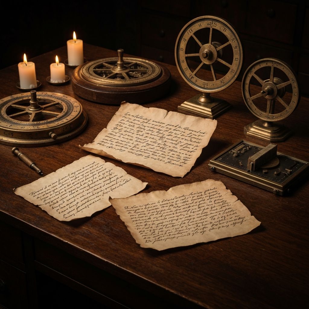 Ancient cipher wheels and encryption devices showing various encoding methods