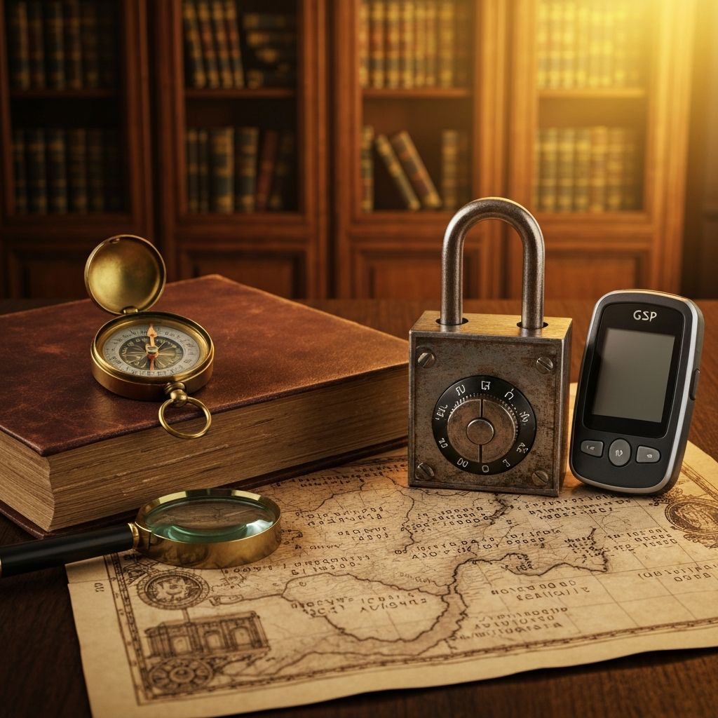 Puzzle solving with letter number codes for geocaching and escape rooms